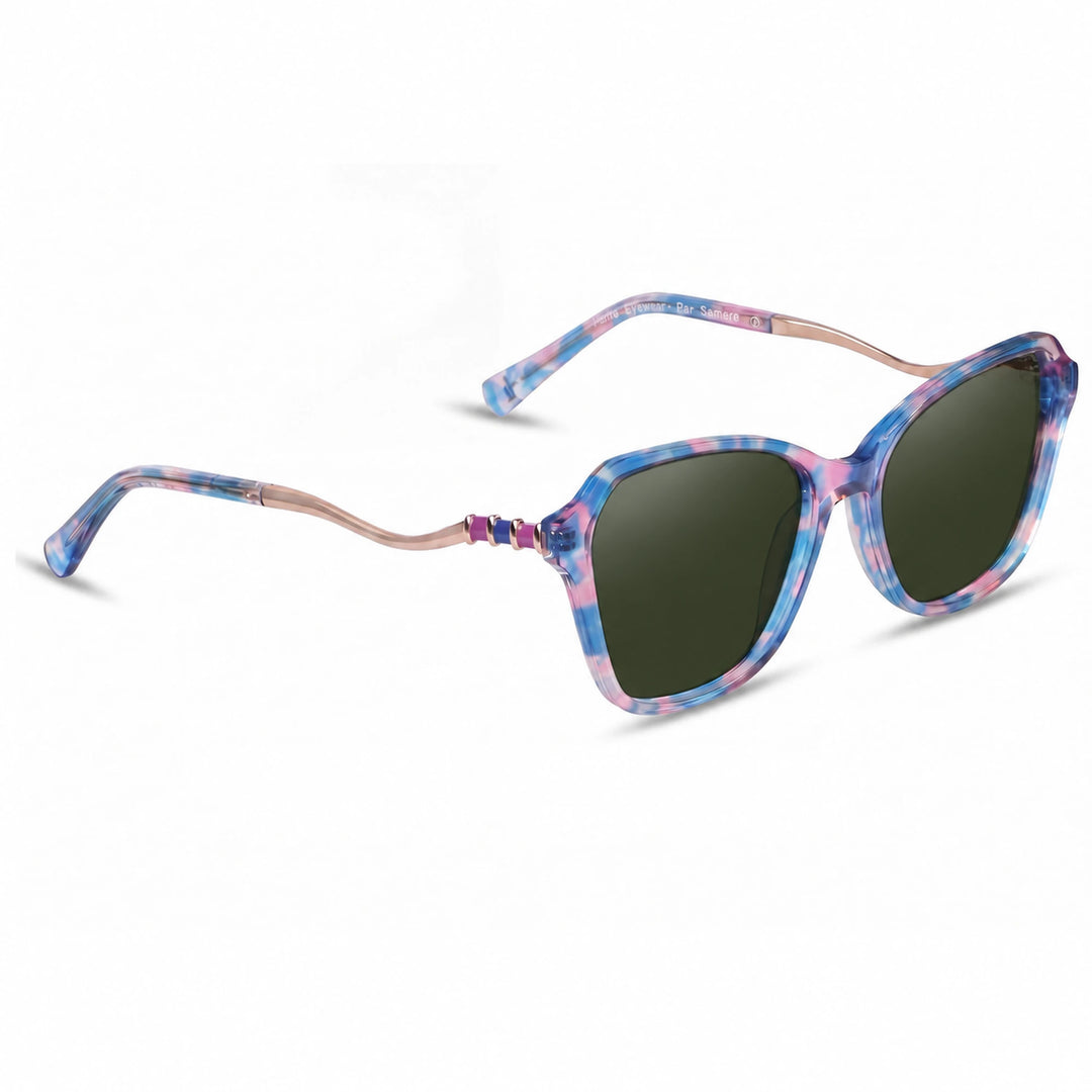 Lentes de sol Fiore 1030 Rosado cristal G15 polarizado vista tres cuartos mujer #color_g15