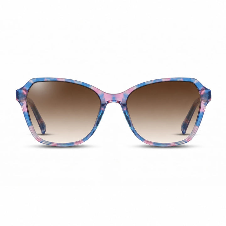Lentes de sol Fiore 1030 Rosado cristal Gradiente Cafe polarizado vista frontal mujer #color_gradiente-cafe #foto_frontal