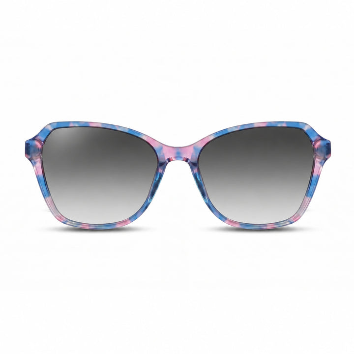 Lentes de sol Fiore 1030 Rosado cristal Gradiente Gris polarizado vista frontal mujer #color_gradiente-gris #foto_frontal