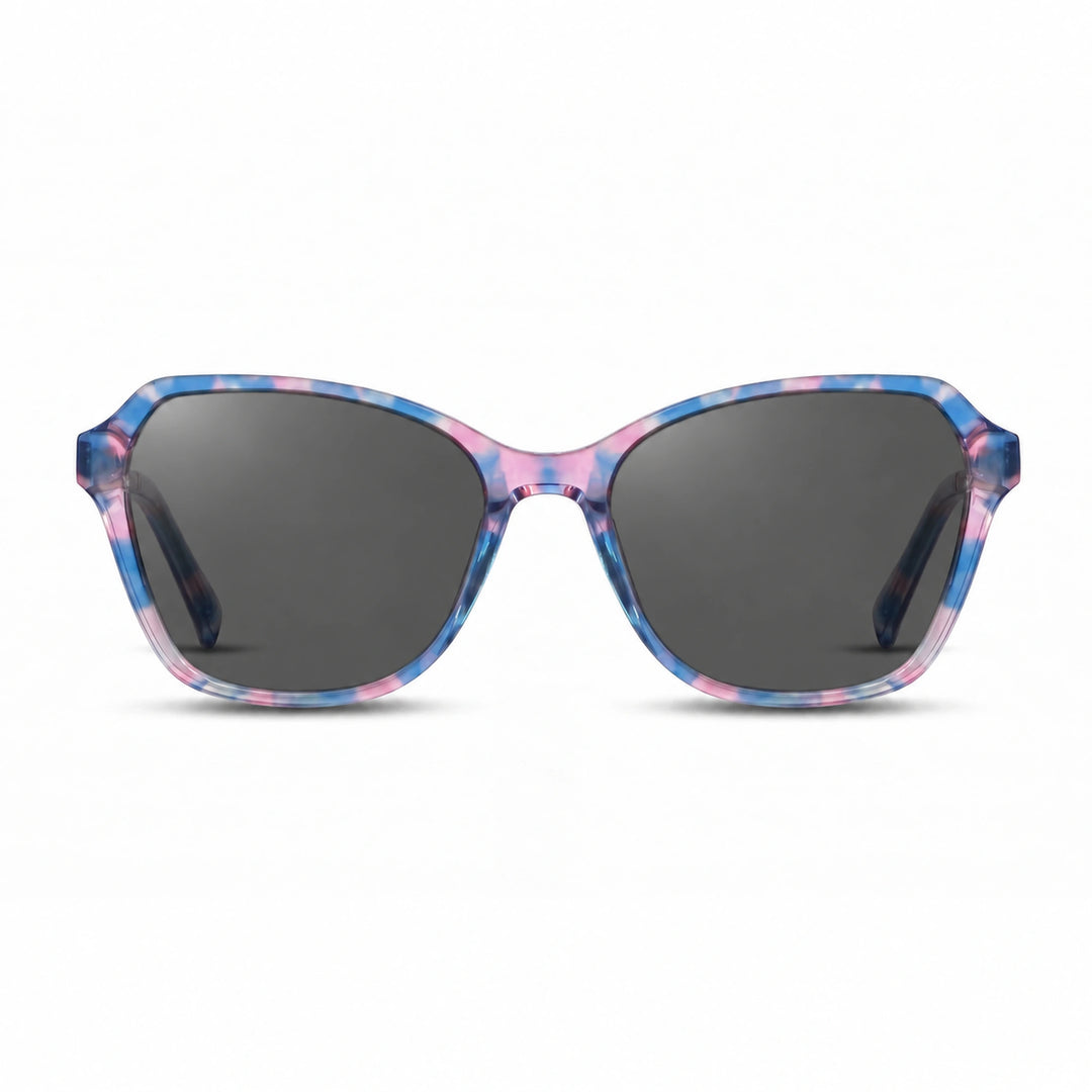 Lentes de sol Fiore 1030 Rosado cristal Negro polarizado vista frontal mujer #color_negro #foto_frontal