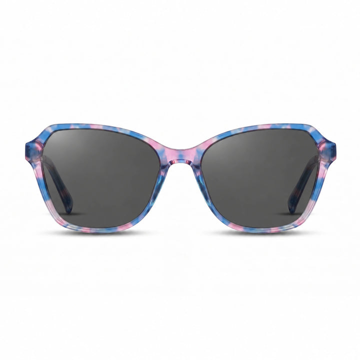 Lentes de sol Fiore 1030 Rosado cristal Negro polarizado vista frontal mujer #color_negro #foto_frontal