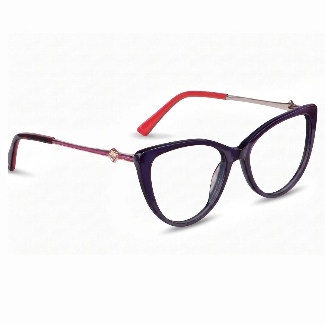 Anteojos Fiore 1031 en purple green – vista en tres cuartos
