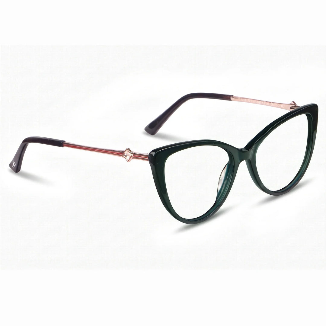 Anteojos Fiore 1031 en verde – vista en tres cuartos