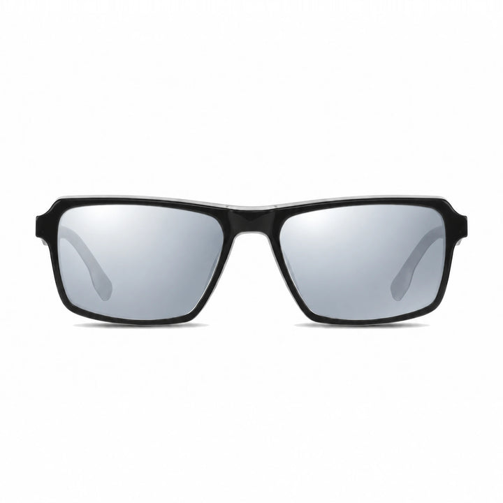 Lentes de sol Fiore 1038 Blanco cristal Espejado Silver polarizado vista frontal unisex #color_espejado-silver #foto_frontal