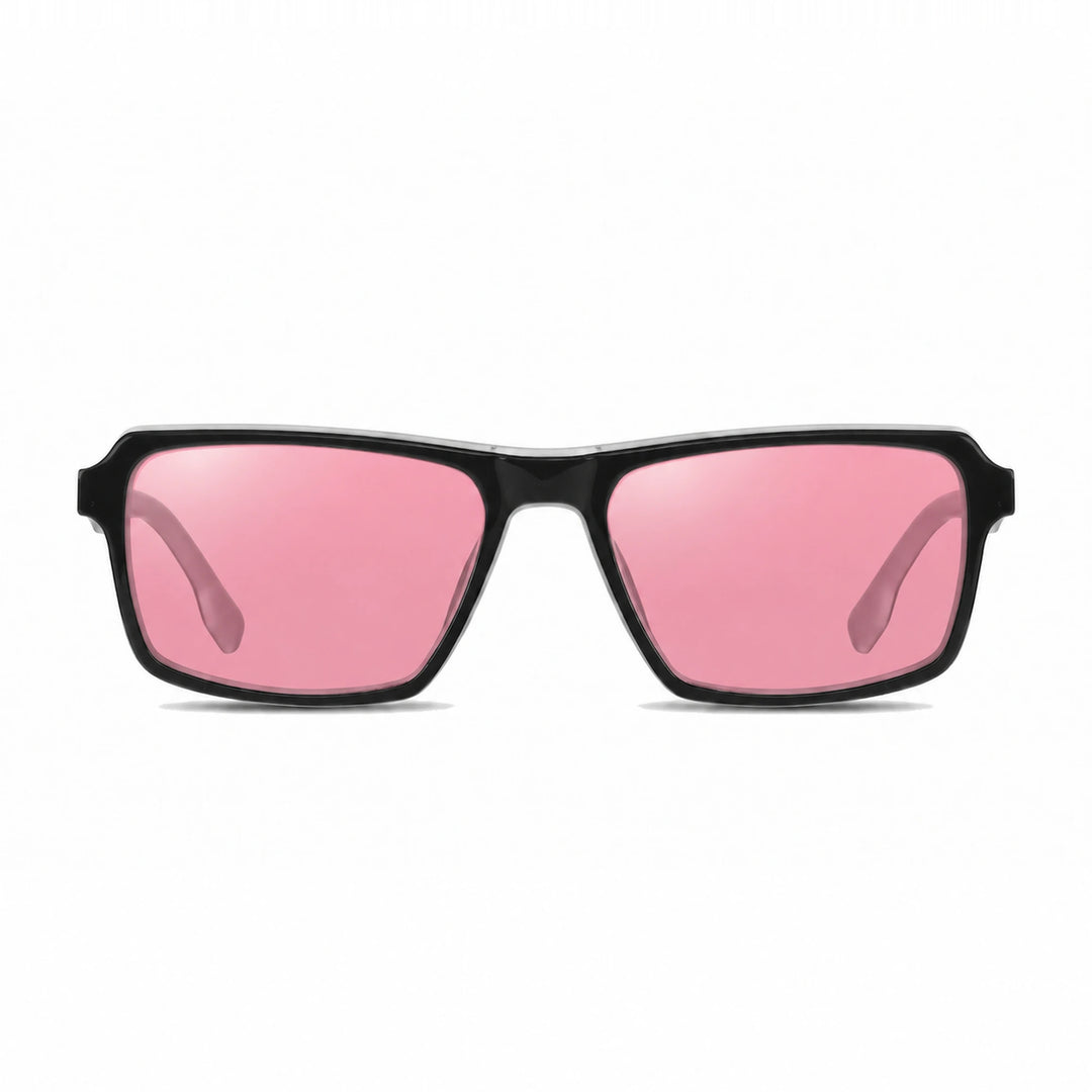 Lentes de sol Fiore 1038 Blanco cristal Rosado polarizado vista frontal unisex #color_rosado #foto_frontal