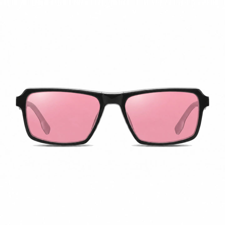 Lentes de sol Fiore 1038 Blanco cristal Rosado polarizado vista frontal unisex #color_rosado #foto_frontal