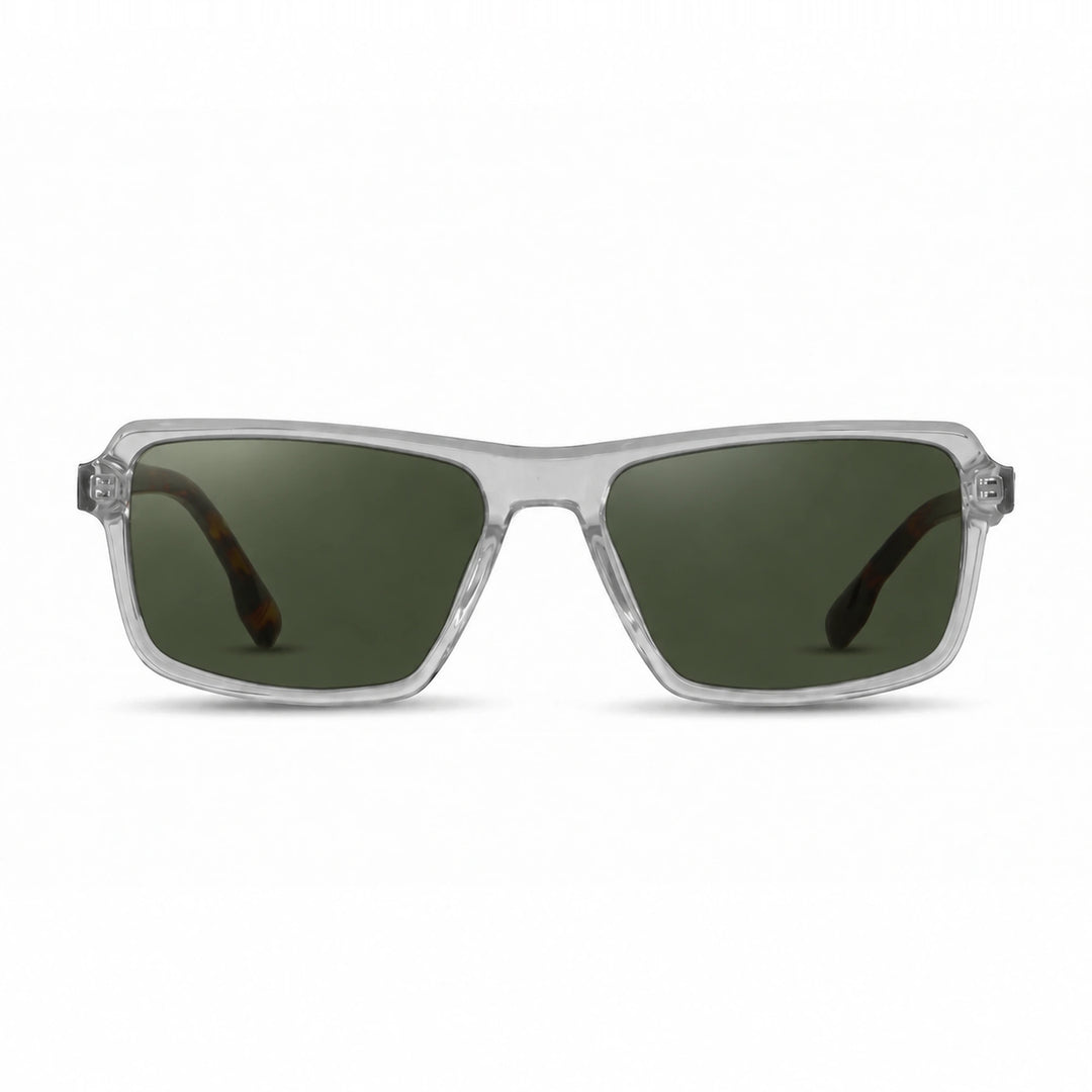 Lentes de sol Fiore 1038 Transparente cristal G15 polarizado vista frontal unisex #color_g15 #foto_frontal