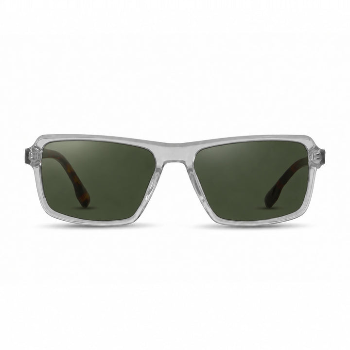 Lentes de sol Fiore 1038 Transparente cristal G15 polarizado vista frontal unisex #color_g15 #foto_frontal
