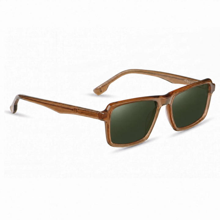 Lentes de sol Fiore 1038 Brown cristal G15 polarizado vista tres cuartos unisex #color_g15