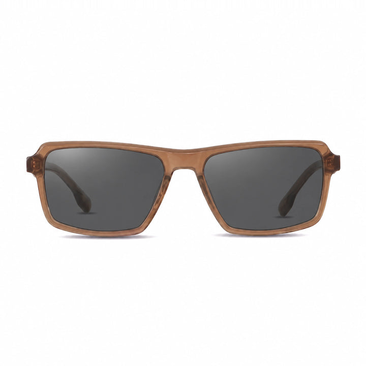 Lentes de sol Fiore 1038 Brown cristal Negro polarizado vista frontal unisex #color_negro #foto_frontal