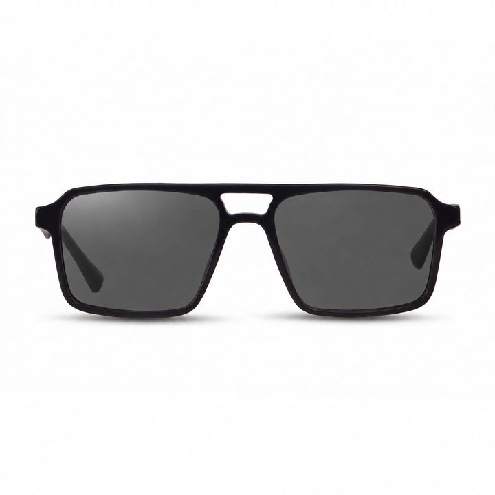 Lentes de sol Fiore 1039 Negro cristal Negro polarizado vista frontal unisex #color_negro #foto_frontal