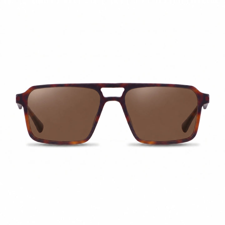 Lentes de sol Fiore 1039 Carey cristal Cafe polarizado vista frontal unisex #color_cafe #foto_frontal