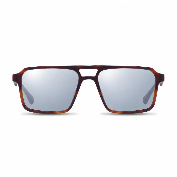 Lentes de sol Fiore 1039 Carey cristal Espejado Silver polarizado vista frontal unisex #color_espejado-silver #foto_frontal