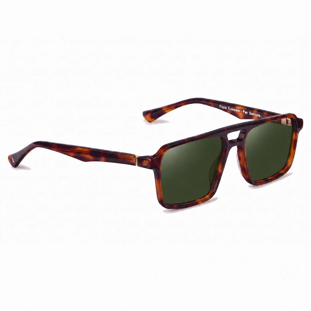 Lentes de sol Fiore 1039 Carey cristal G15 polarizado vista tres cuartos unisex #color_g15