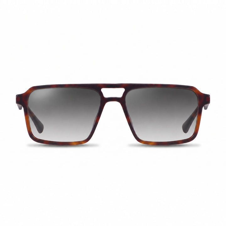 Lentes de sol Fiore 1039 Carey cristal Gradiente Gris polarizado vista frontal unisex #color_gradiente-gris #foto_frontal
