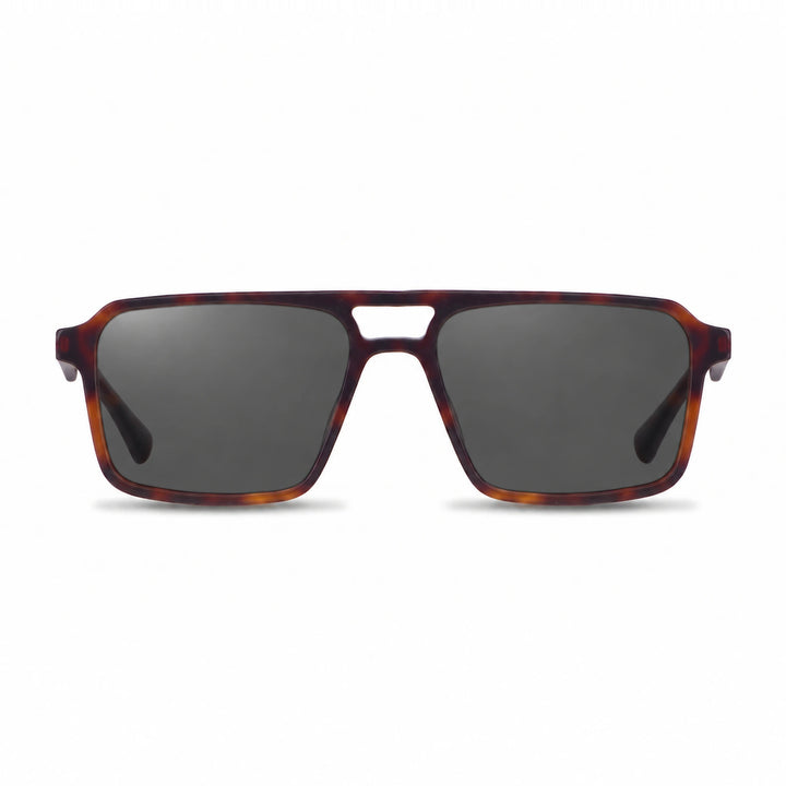 Lentes de sol Fiore 1039 Carey cristal Negro polarizado vista frontal unisex #color_negro #foto_frontal
