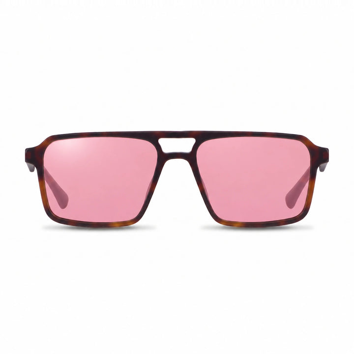 Lentes de sol Fiore 1039 Carey cristal Rosado polarizado vista frontal unisex #color_rosado #foto_frontal