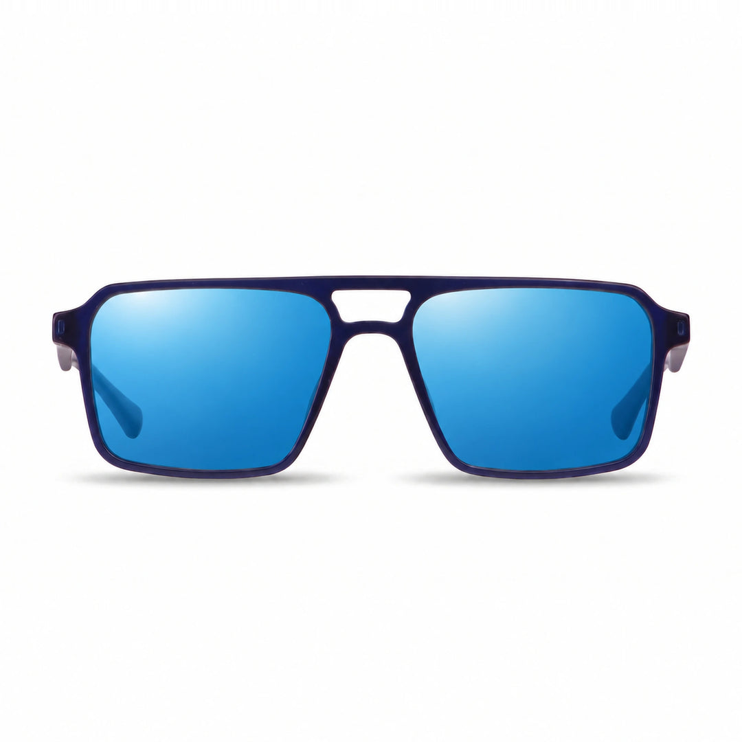 Lentes de sol Fiore 1039 Azul cristal Espejado Azul polarizado vista frontal unisex #color_espejado-azul #foto_frontal
