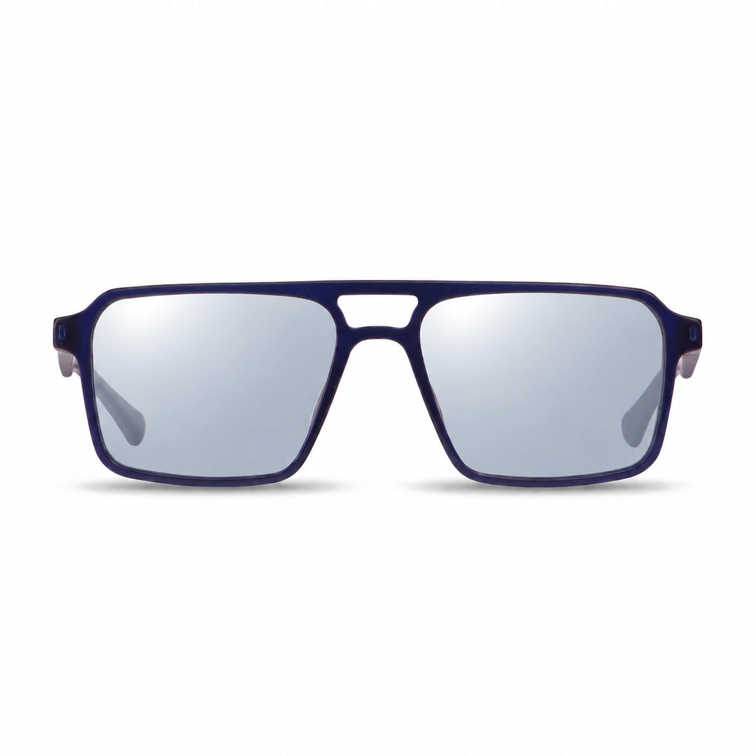 Lentes de sol Fiore 1039 Azul cristal Espejado Silver polarizado vista frontal unisex #color_espejado-silver #foto_frontal