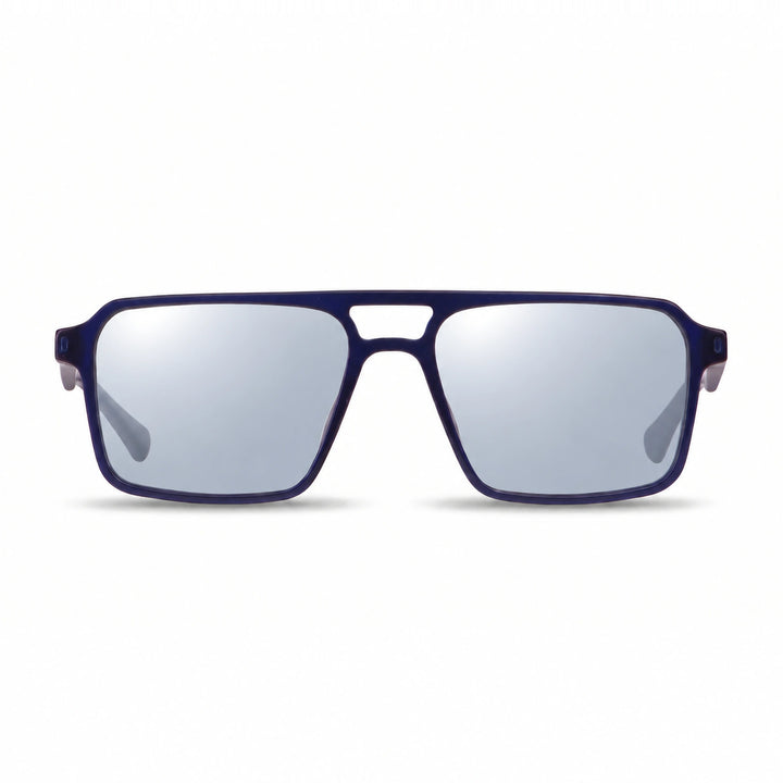 Lentes de sol Fiore 1039 Azul cristal Espejado Silver polarizado vista frontal unisex #color_espejado-silver #foto_frontal