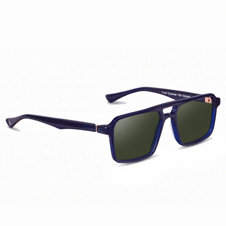 Lentes de sol Fiore 1039 Azul cristal G15 polarizado vista tres cuartos unisex #color_g15