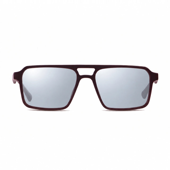 Lentes de sol Fiore 1039 Brown cristal Espejado Silver polarizado vista frontal unisex #color_espejado-silver #foto_frontal
