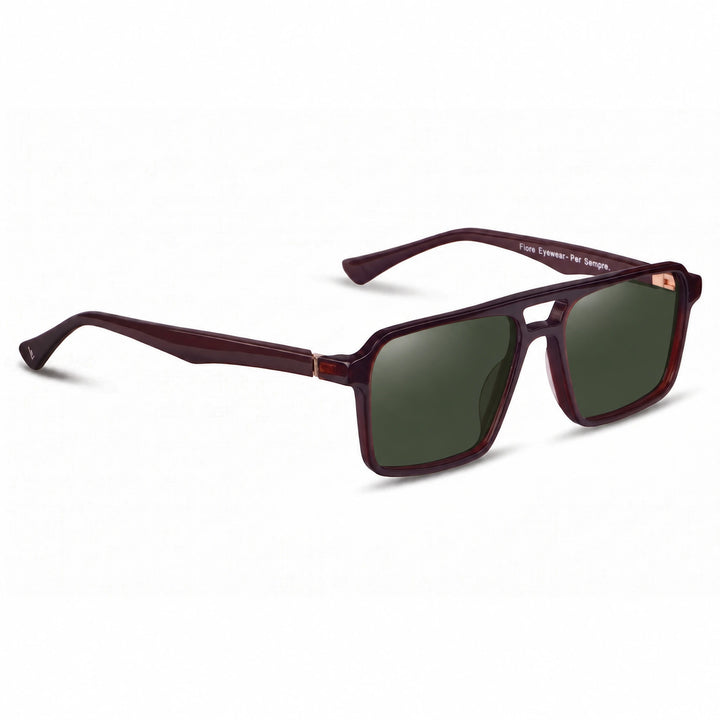 Lentes de sol Fiore 1039 Brown cristal G15 polarizado vista tres cuartos unisex #color_g15