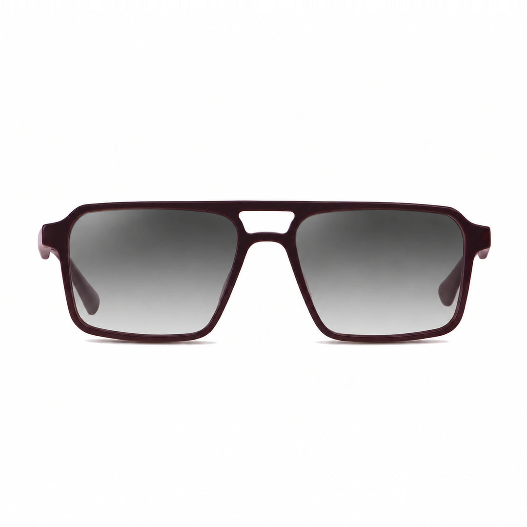 Lentes de sol Fiore 1039 Brown cristal Gradiente Gris polarizado vista frontal unisex #color_gradiente-gris #foto_frontal
