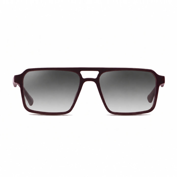 Lentes de sol Fiore 1039 Brown cristal Gradiente Gris polarizado vista frontal unisex #color_gradiente-gris #foto_frontal