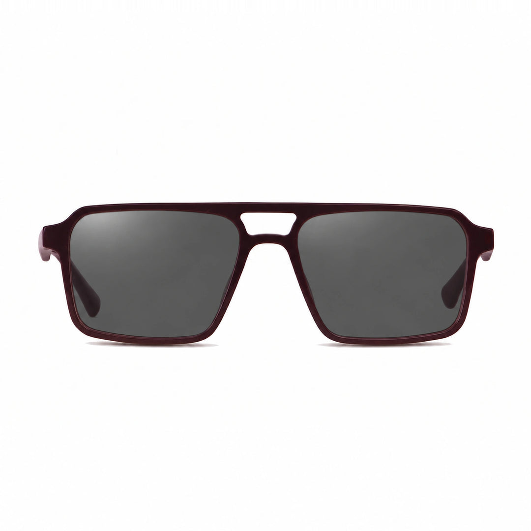 Lentes de sol Fiore 1039 Brown cristal Negro polarizado vista frontal unisex #color_negro #foto_frontal
