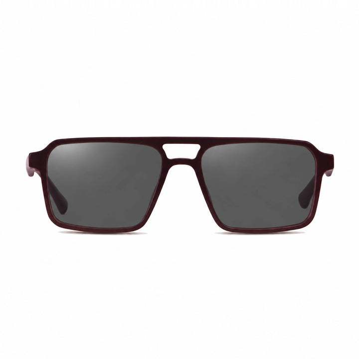 Lentes de sol Fiore 1039 Brown cristal Negro polarizado vista frontal unisex #color_negro #foto_frontal