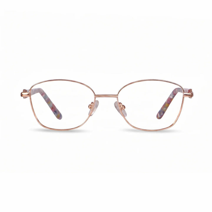 Anteojos Fiore 2208 en café dorado – vista frontal