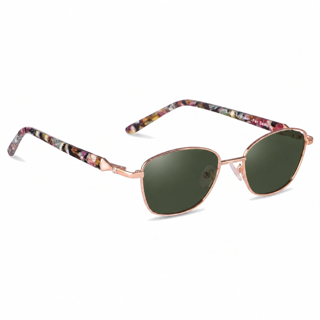Lentes de sol Fiore 2208 Dorado cristal G15 polarizado vista tres cuartos mujer #color_g15