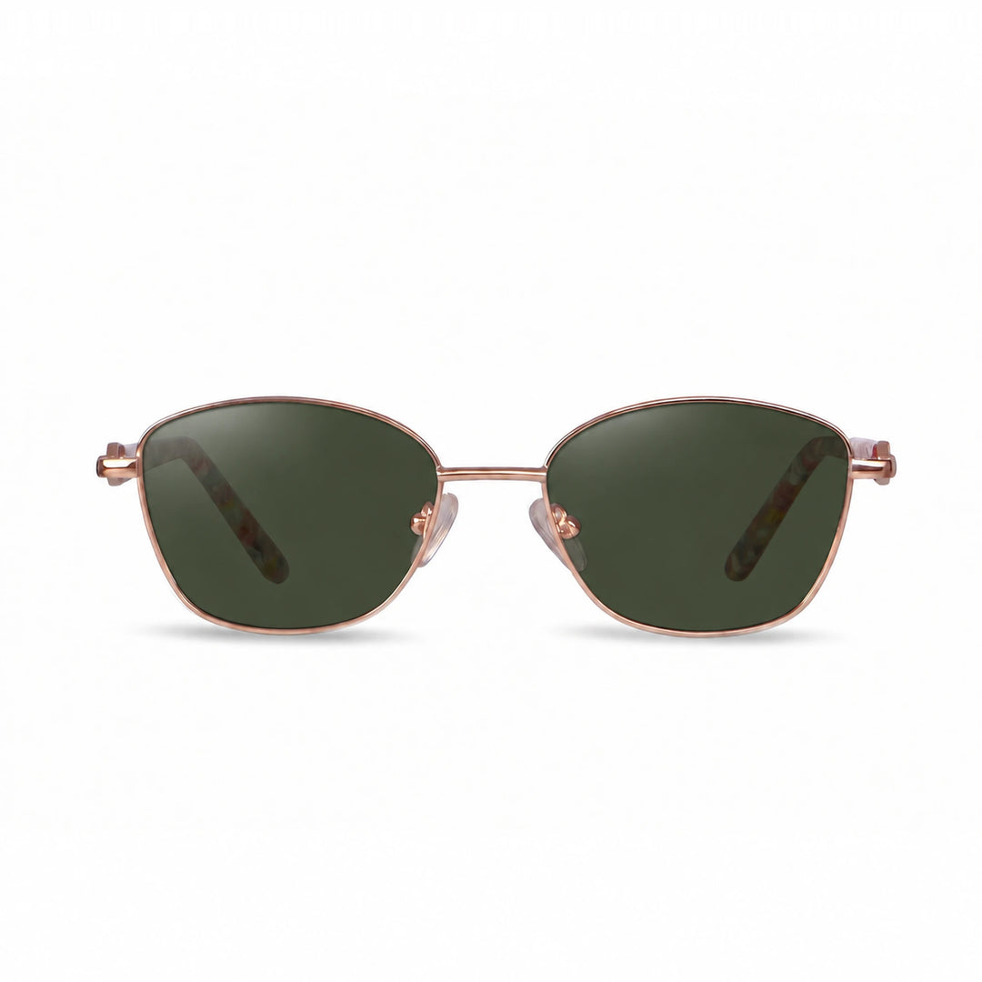 Lentes de sol Fiore 2208 Dorado cristal G15 polarizado vista frontal mujer #color_g15 #foto_frontal