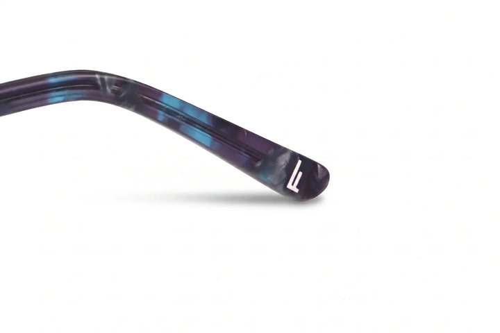 Anteojos Fiore 2208 en gun blue – temple logo detail