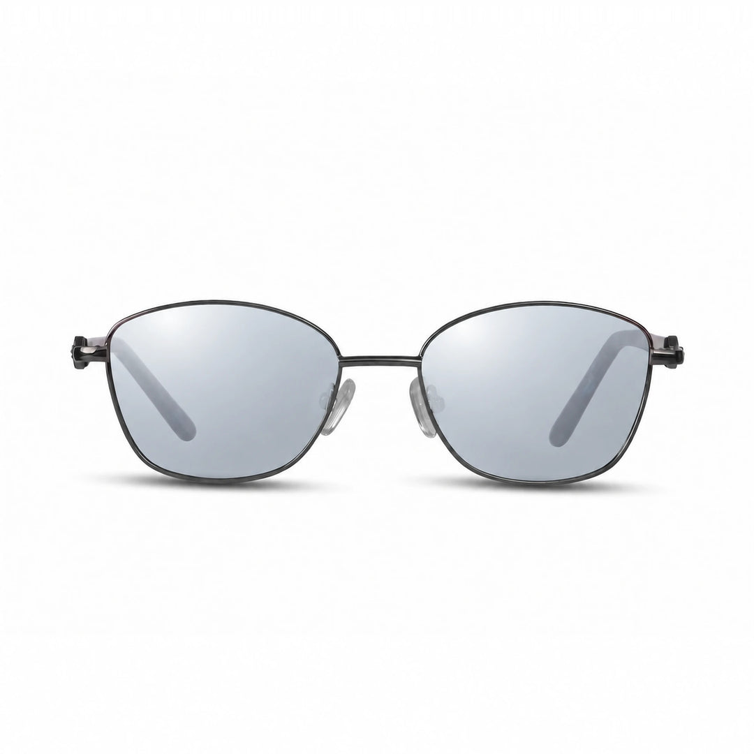 Lentes de sol Fiore 2208 Gris cristal Espejado Silver polarizado vista frontal mujer #color_espejado-silver #foto_frontal