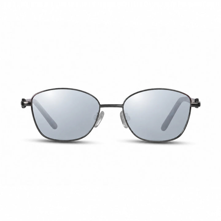 Lentes de sol Fiore 2208 Gris cristal Espejado Silver polarizado vista frontal mujer #color_espejado-silver #foto_frontal