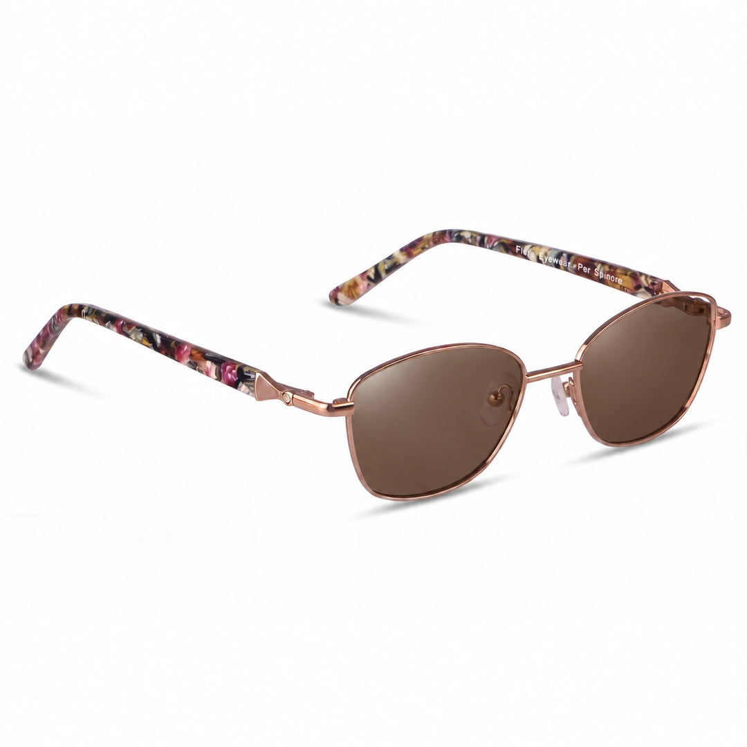 Lentes de sol Fiore 2208 Carey cristal Cafe polarizado vista tres cuartos mujer #color_cafe