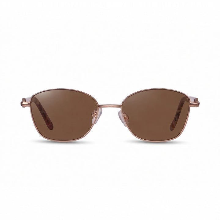 Lentes de sol Fiore 2208 Carey cristal Cafe polarizado vista frontal mujer #color_cafe #foto_frontal