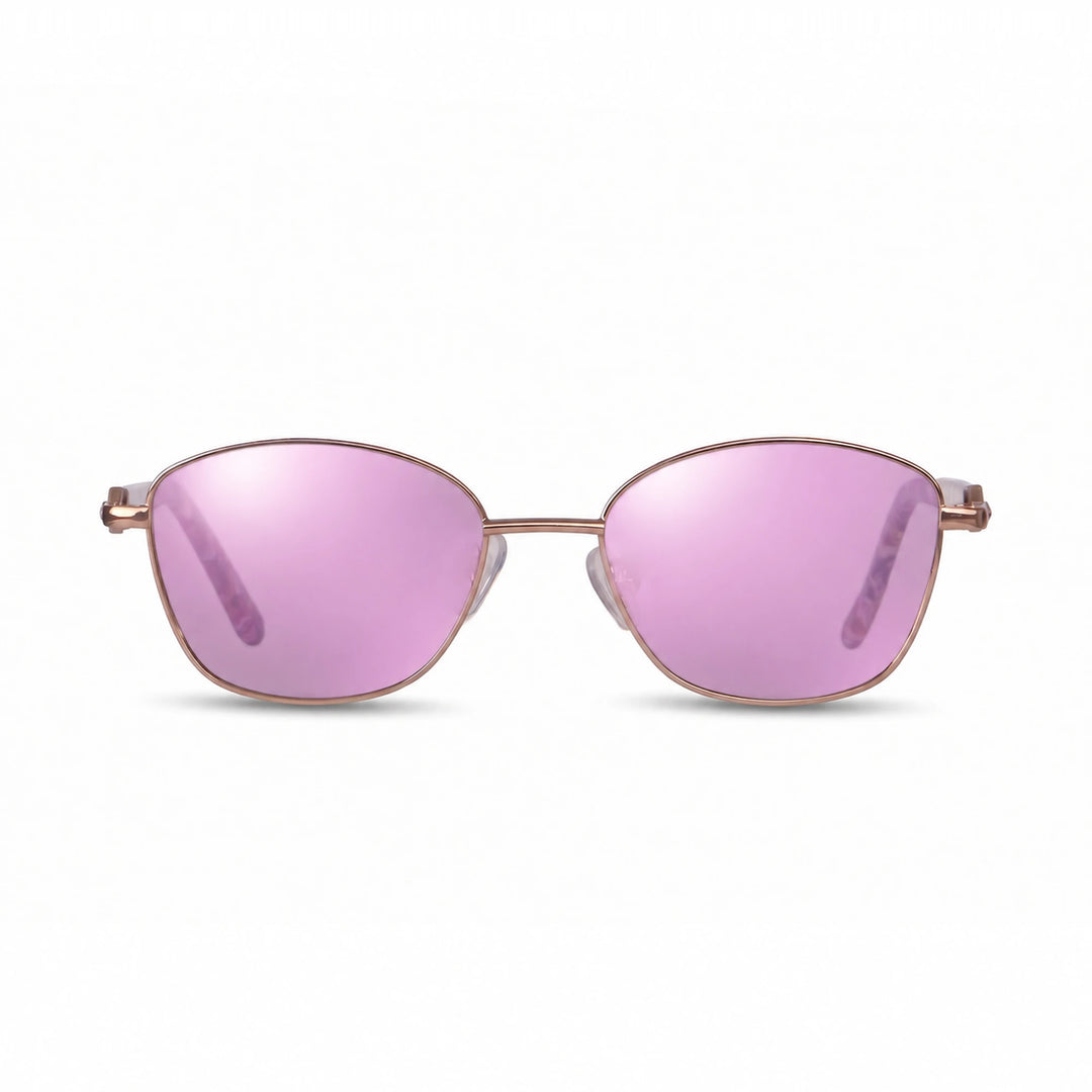 Lentes de sol Fiore 2208 Carey cristal Espejado Rosado polarizado vista frontal mujer #color_espejado-rosado #foto_frontal