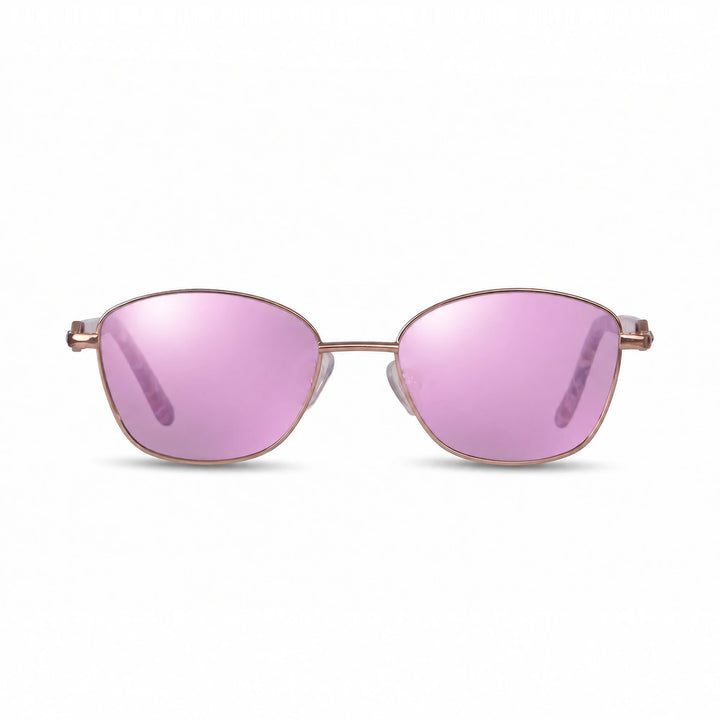 Lentes de sol Fiore 2208 Carey cristal Espejado Rosado polarizado vista frontal mujer #color_espejado-rosado #foto_frontal