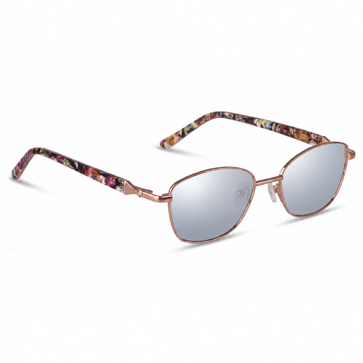 Lentes de sol Fiore 2208 Carey cristal Espejado Silver polarizado vista tres cuartos mujer #color_espejado-silver