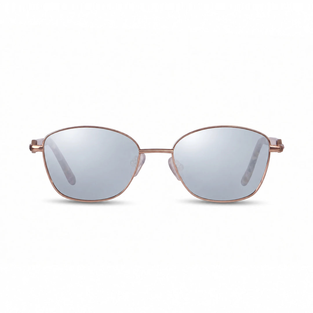Lentes de sol Fiore 2208 Carey cristal Espejado Silver polarizado vista frontal mujer #color_espejado-silver #foto_frontal
