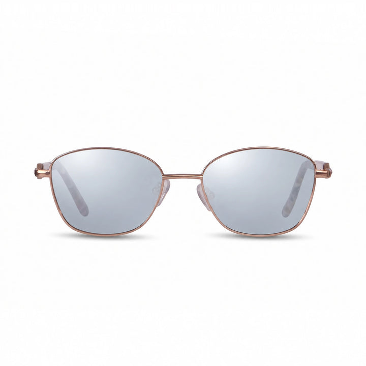 Lentes de sol Fiore 2208 Carey cristal Espejado Silver polarizado vista frontal mujer #color_espejado-silver #foto_frontal