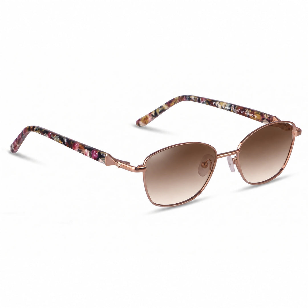 Lentes de sol Fiore 2208 Carey cristal Gradiente Cafe polarizado vista tres cuartos mujer #color_gradiente-cafe