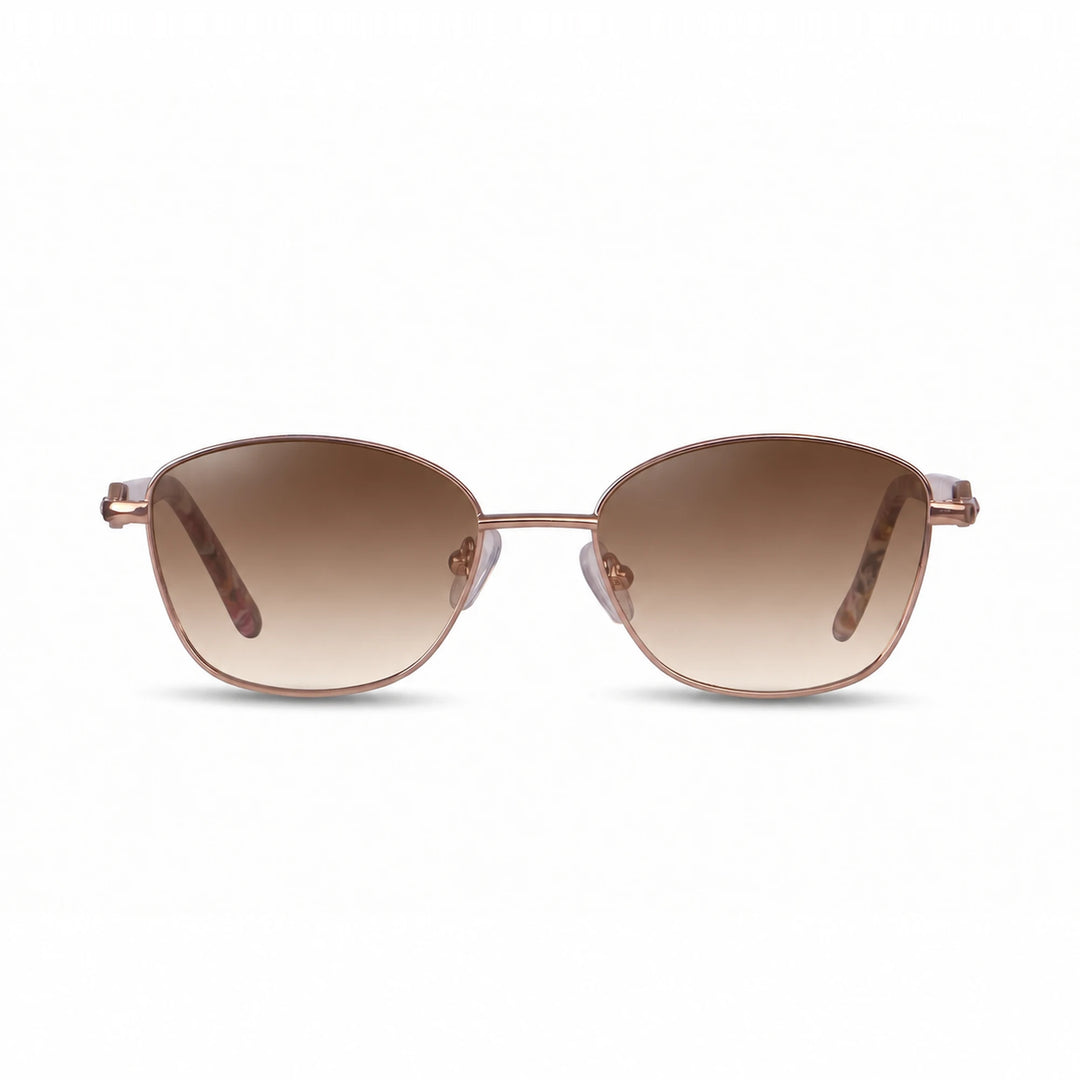 Lentes de sol Fiore 2208 Carey cristal Gradiente Cafe polarizado vista frontal mujer #color_gradiente-cafe #foto_frontal
