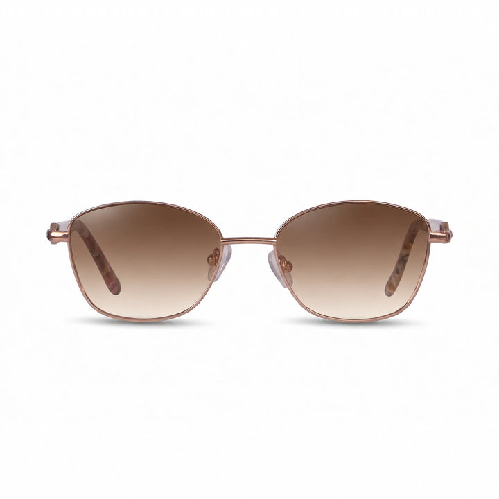 Lentes de sol Fiore 2208 Carey cristal Gradiente Cafe polarizado vista frontal mujer #color_gradiente-cafe #foto_frontal