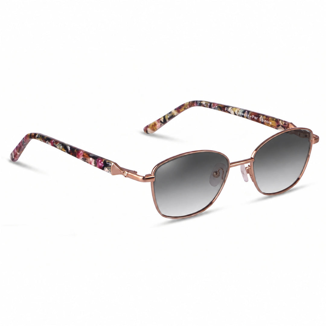 Lentes de sol Fiore 2208 Carey cristal Gradiente Gris polarizado vista tres cuartos mujer #color_gradiente-gris