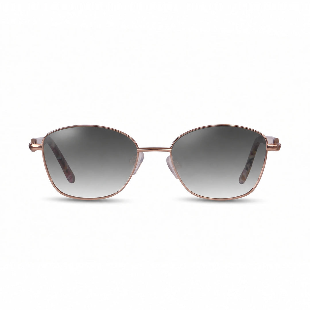 Lentes de sol Fiore 2208 Carey cristal Gradiente Gris polarizado vista frontal mujer #color_gradiente-gris #foto_frontal