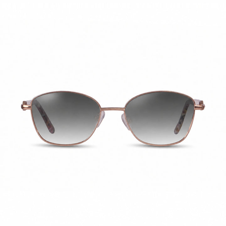 Lentes de sol Fiore 2208 Carey cristal Gradiente Gris polarizado vista frontal mujer #color_gradiente-gris #foto_frontal
